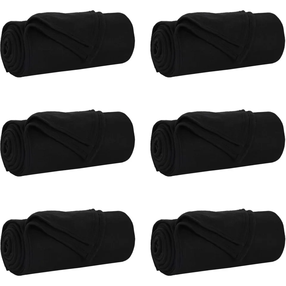 vidaXL Kleden 6 st Zwart 270 x 240 cm 5,08 kg Fleece
