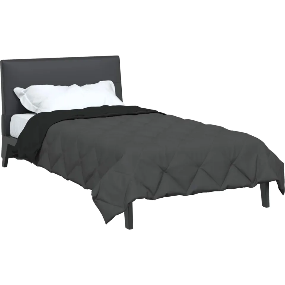 vidaXL Zomer Dekbed 200 x 135 cm 200 gsm Microvezel zwart, foto 2