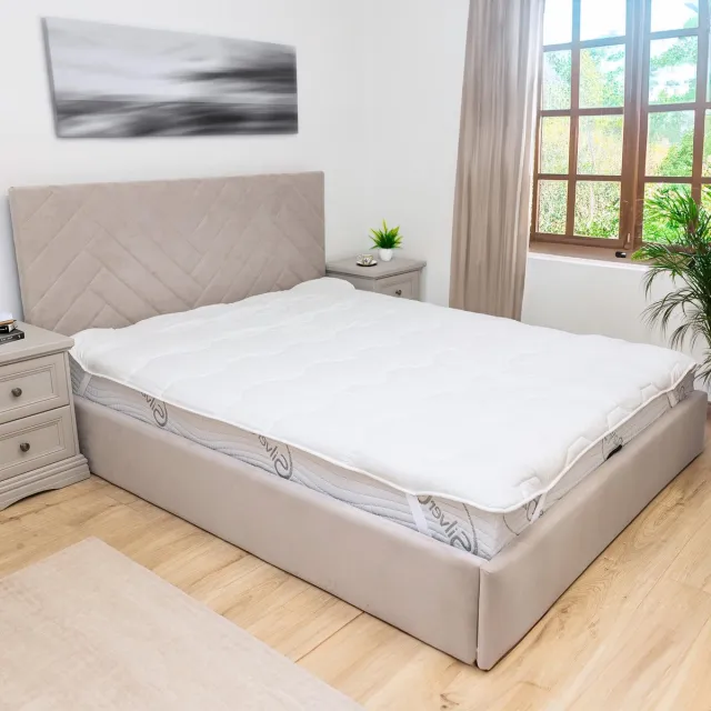 Amazinggirl Matrasbeschermer 140x200cm - Gewatteerd Matrasdek met 4 Hoekelastieken – Ademend & Wasbaar Matrasoplegger Topper Onderdeken voor Bed en Boxspring 140x200 cm Wit