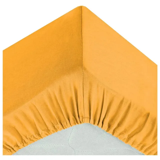 Atmosphera Verstelbaar onderlaken Atmosphera Mosterd 140 x 190 cm Ocre