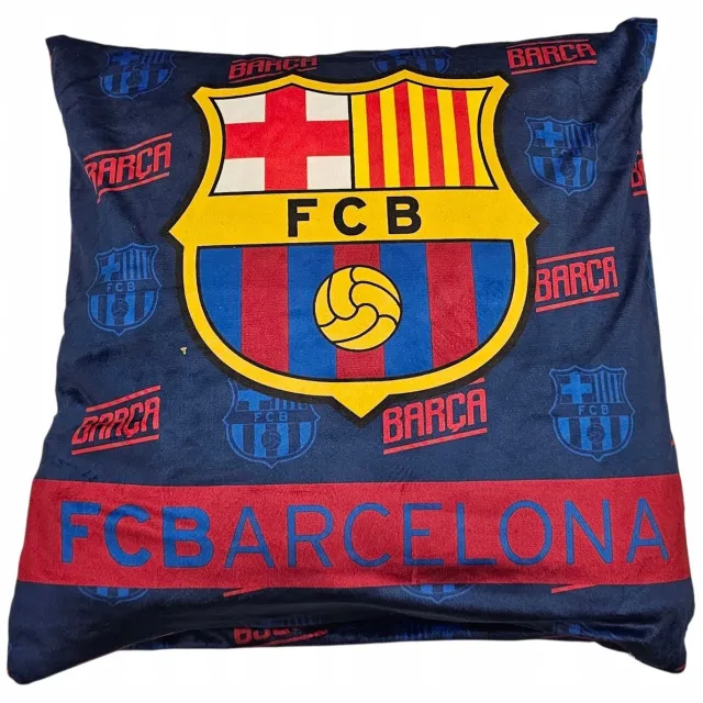 Carbotex Kussenhoes Voetbal FC Barcelona Stijl 40x40 cm Blauw/Rood