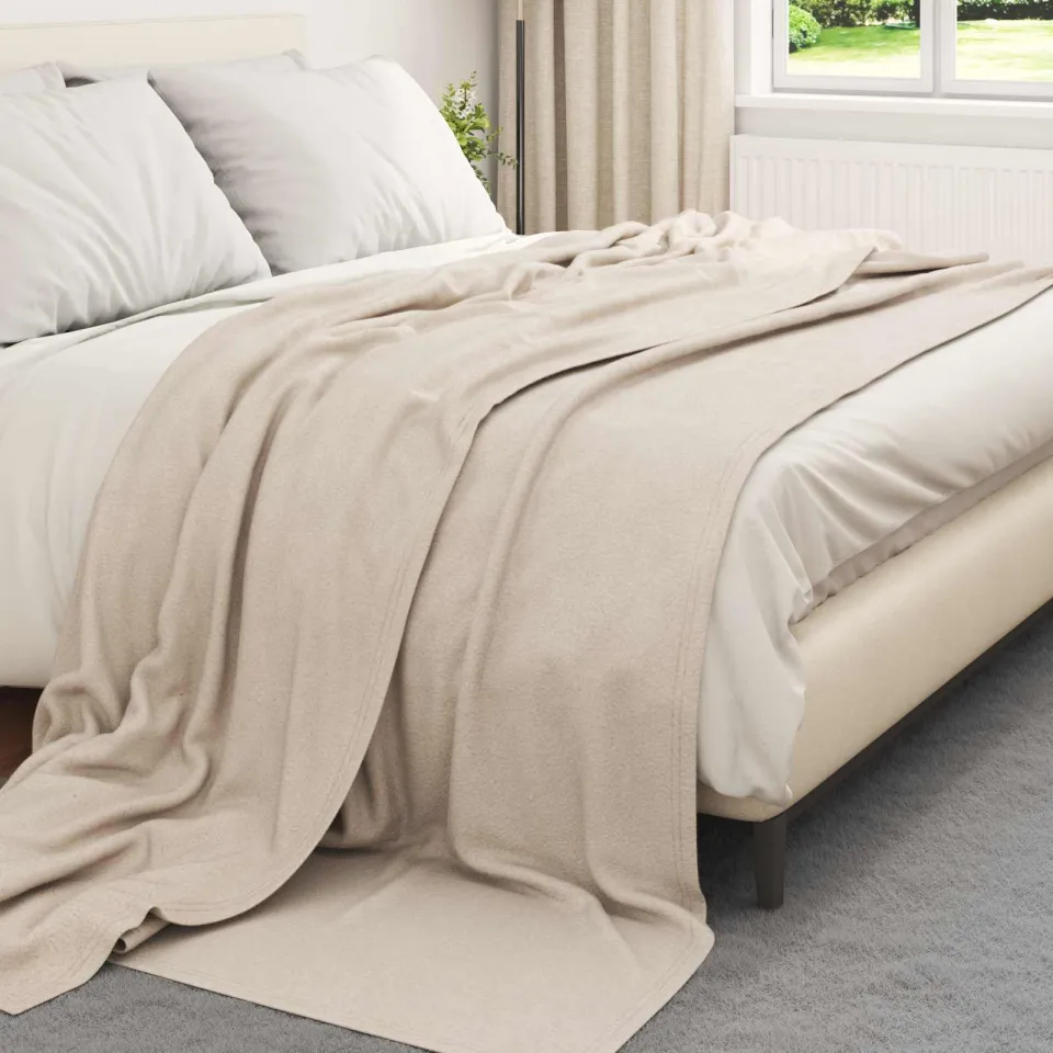 vidaXL Kleden 6 st Beige 270 x 240 cm 5,08 kg Fleece, foto 3