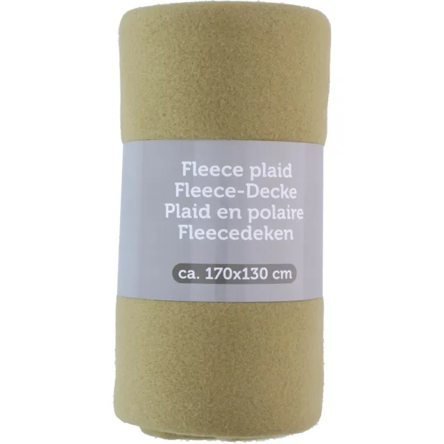 Excellent Houseware Deken-plaid - fleece-polyester mosgroen 170x130cm