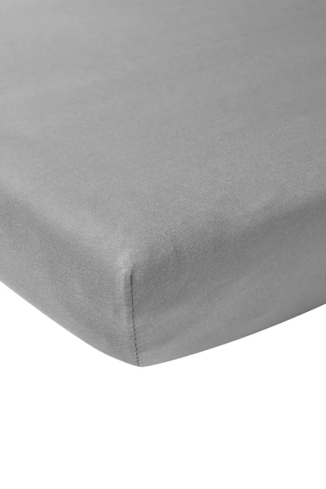 Meyco jersey baby hoeslaken ledikant 60x120 cm grijs