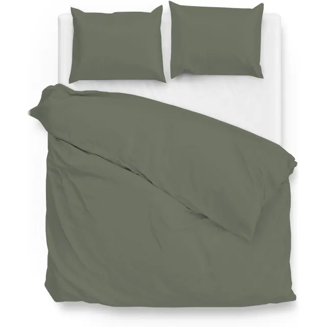 Zohome Satinado Dekbedovertrek - Army Green, foto 2