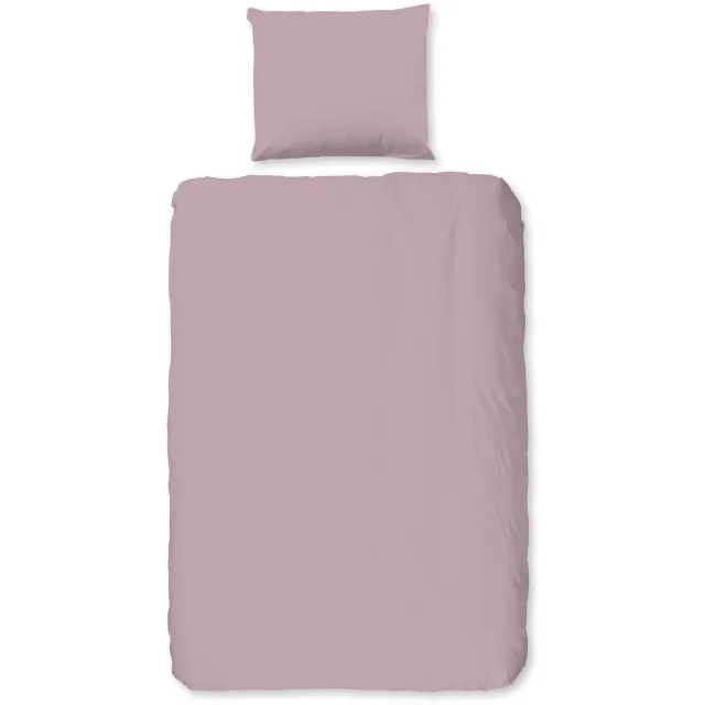 Good Morning dekbedovertrek effen kleur - Peuter - Zacht roze - 100% Katoen renforce Soft pink
