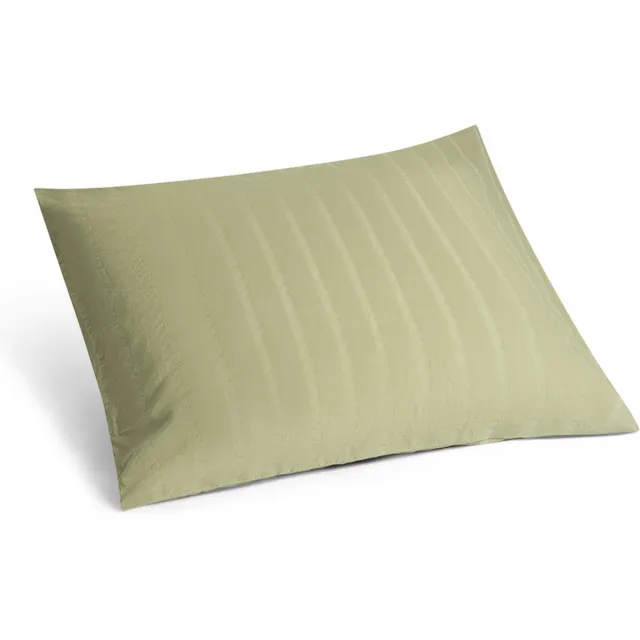 Yumeko kussensloop seersucker katoen willow groen 60x70 - Biologisch & ecologisch - 1 stuk Willow Green Lines