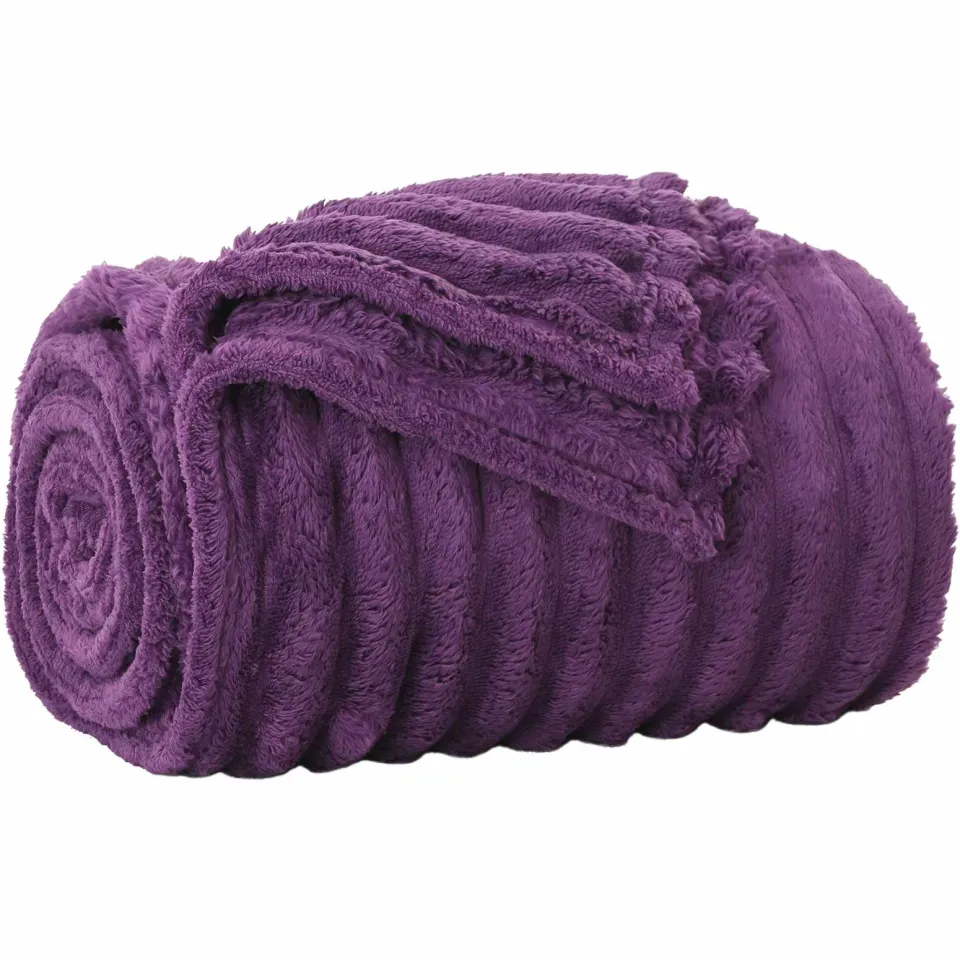 vidaXL Kleden 6 st Paars 270 x 240 cm 9,15 kg Fleece, foto 4
