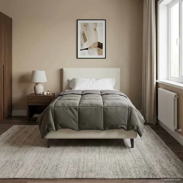 vidaXL Zomer Dekbed 155 x 200 cm Zomer Microfiber (100% polyester) Lichtgrijs