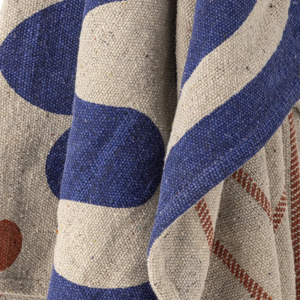 Bloomingville Eviaya plaid blauw, foto 5