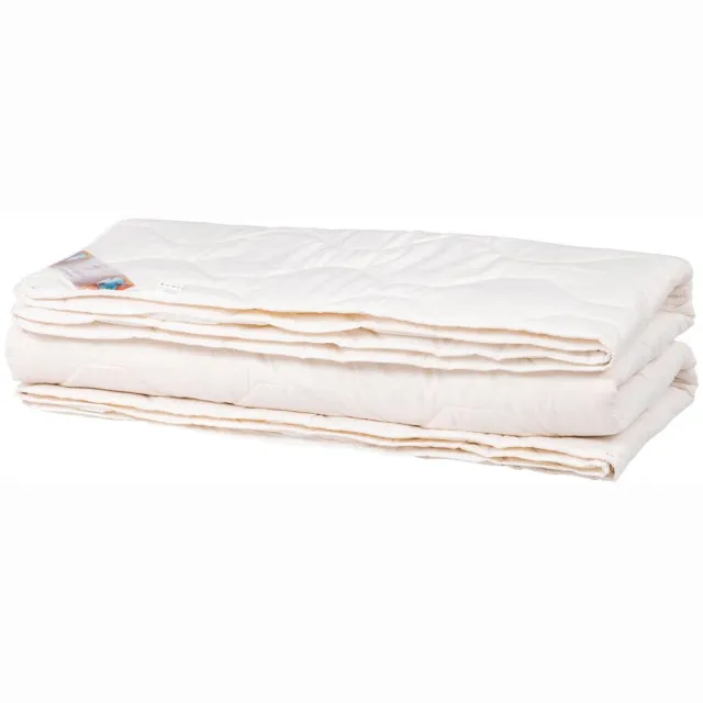 Vitality Pur Wol 4-Seizoenen Dekbed - 140x220 - Eenpersoons - 2-Delig Met Drukknopen - Zuiver Scheerwol - 100% Natuurlijk & Vochtregulerend - Zomer & Winterdekbed Wit