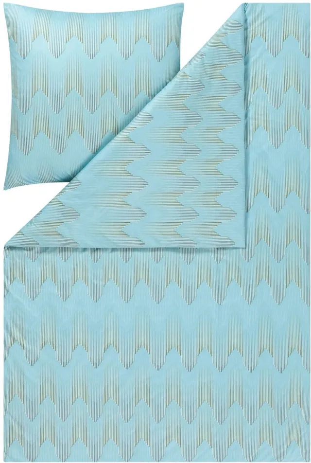 Estella Cielo - Dekbedovertrekset - Mako-interlockjersey - 160 x 200 cm - Azur Blauw