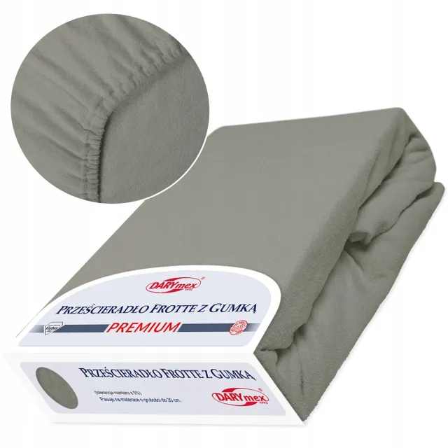 Darymex Frotee Hoeslaken 140x200cm - Hoge Kwaliteit 200g/m² - Grijs