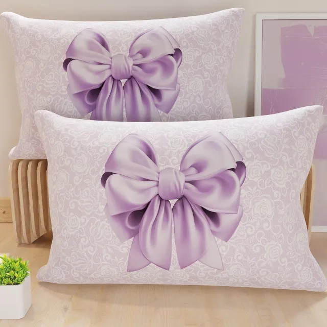 Unyqoos Set van twee decoratieve kussenhoezen 80x50 cm met modern ontwerp Roze