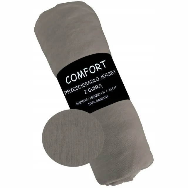 Koney Hoeslaken jersey 180 x 200 cm - Grijs - 160 g/m² - matras tot 22 cm