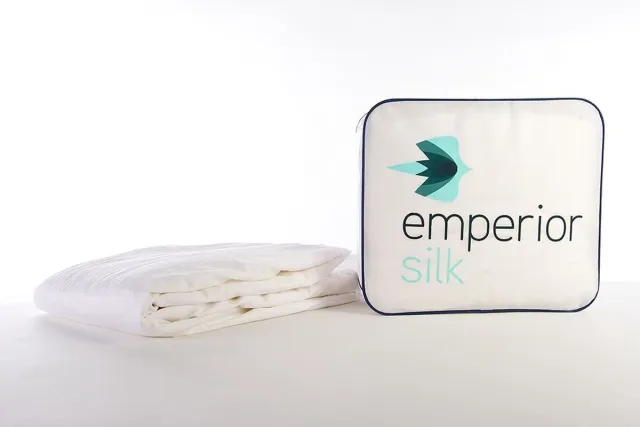 Emperior Silk Zijden zomerdekbed Belcanto (175g/m2) - katoenen tijk - 200x220cm - Silk Heaven - 200x220cm Wit