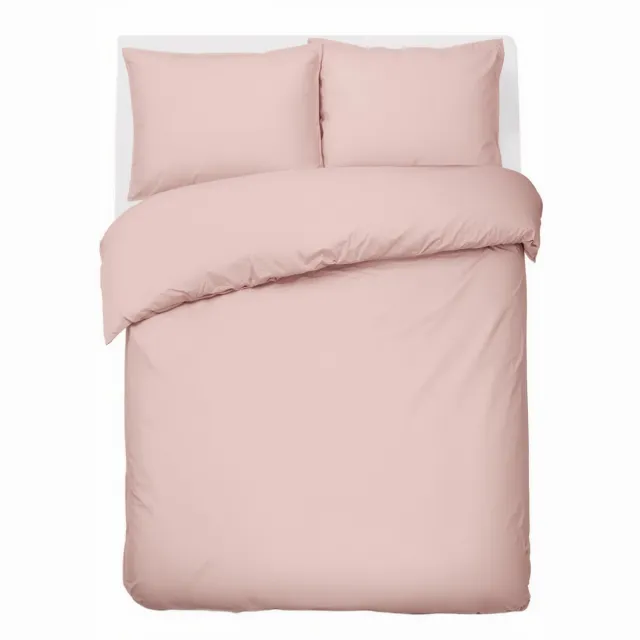 HUSH. Living HUSH Living - Dekbedovertrek Percale - 100% Katoen - 200TC - Extra Fris en Koel - Sterk en Slijtvast - 200x220+20cm - 60x70cm Kussensloop - met Bevestigingslusjes - Oudroze
