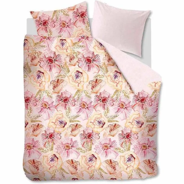 Oilily Rose Dust Dekbedovertrek - Extra breed - Katoensatijn - 260x200/220 cm - Roze