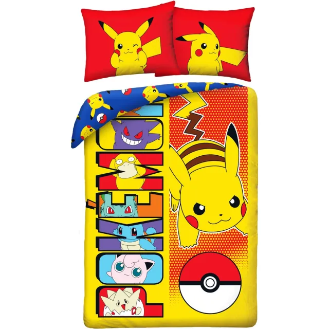 Pokémon Dekbedovertrek Pikachu 140 x 200 cm (70 x 90 cm) geel