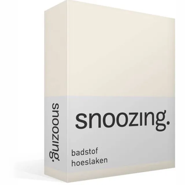 Snoozing badstof hoeslaken Ivoor of (10 ivoor)