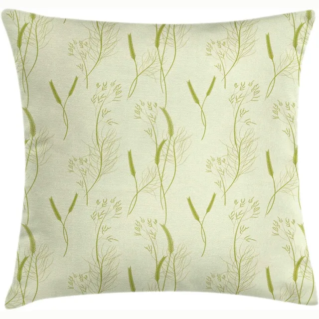 ABAKUHAUS Kussenhoes 40x40 cm – Dubbelzijdig bedrukt – Khaki Khaki Hellgroen