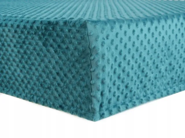 Małe Duże Merkloos Minky Hoeslaken met Elastiek - 70x140 cm - Smaragd Smaragdgroen