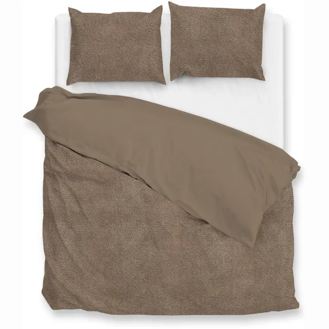 Zohome Teddy Fleece Dekbedovertrek Pile di Flanella – Dekbedovertrek - Real Taupe