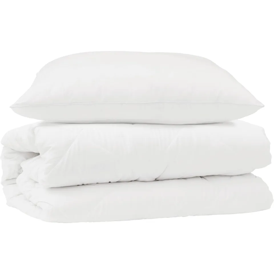 vidaXL Dekbed Set met kussen 2 st Wit Microfibre, foto 3