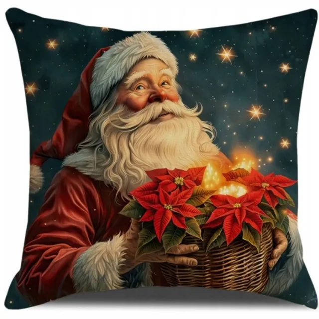 eCarla Kerst Kussenhoes Decoratief 45x45cm Polyester met Rits grijs