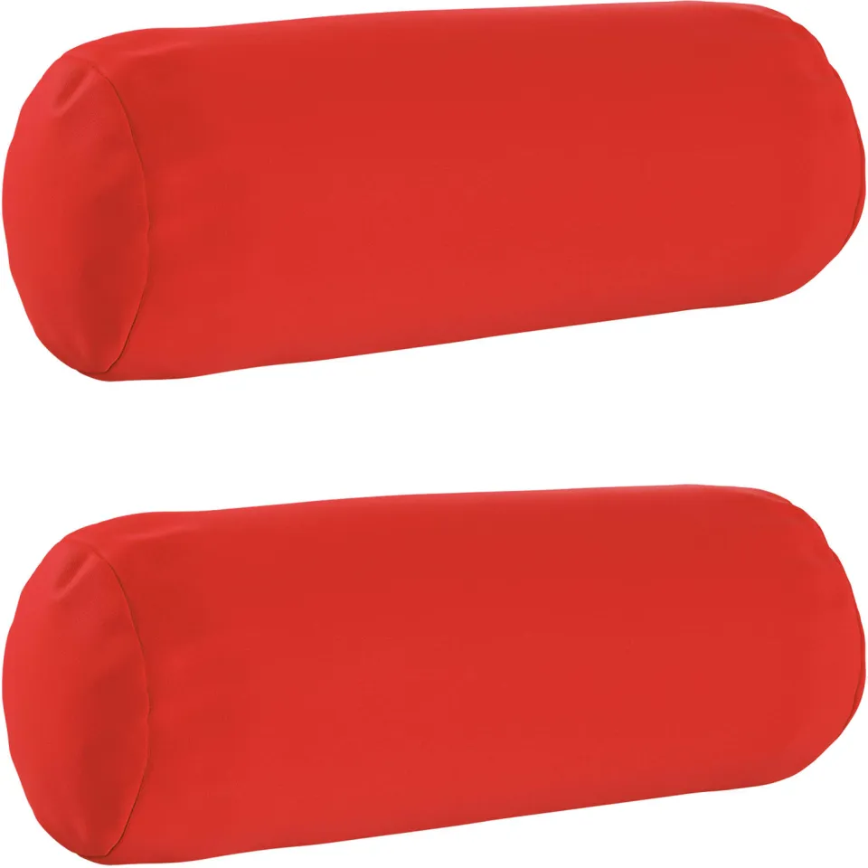 vidaXL Kussensloop 2 st HEERLEN Rood Dia. 15 x 40 cm Polyester