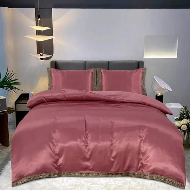 Beauty Silk Dekbedovertrek Satijn Lace Rosewood 140x200/220 cm + 1 kussensloop