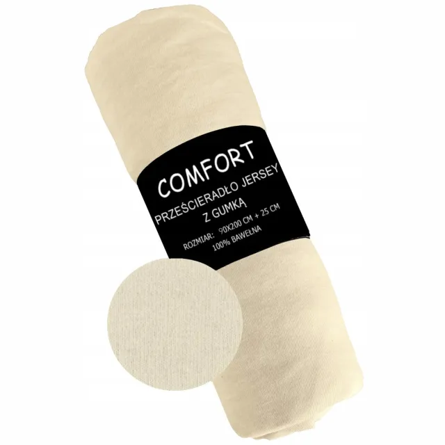 Koney Hoeslaken jersey 90 x 200 cm - Ecru - 160 g/m² - matras tot 22 cm