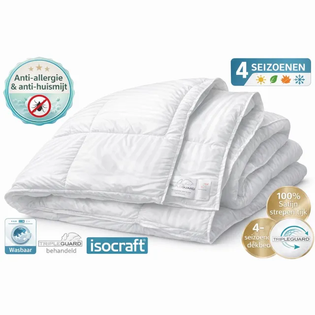 Morgenster dekbed 4 seizoenen anti-allergie Triplequard 240x200 cm. wit