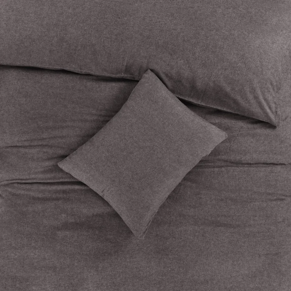 NOUS Living flanellen 2-persoons dekbedovertrek 200x220 cm - grijsbruin, foto 7