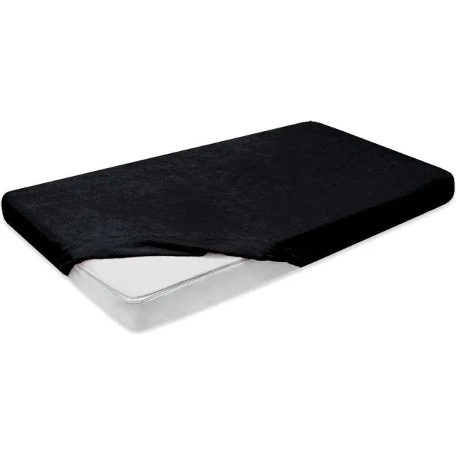Darymex Terry Matrashoes met rubberen band 90x200 cm Zwart