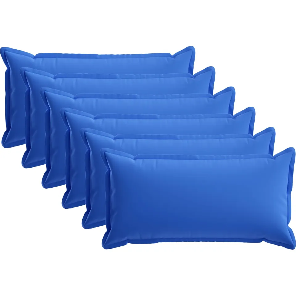 vidaXL Kussensloop 6 st HOUTEN Koninklijk Blauw 40 x 80 cm Polyester