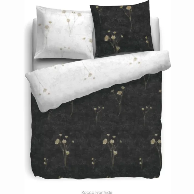 Heckettlane HNL Velvet Touch Rocca Dekbedovertrek - Wit/Zwart