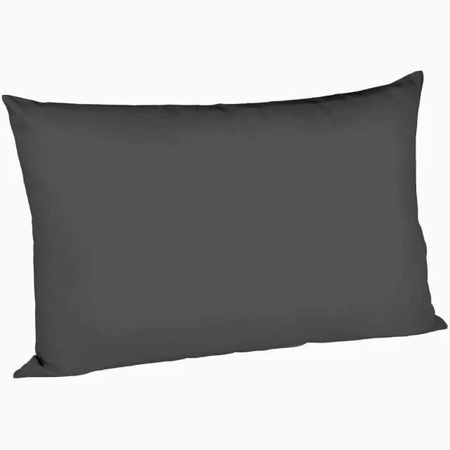Fleuresse 40 x 60 cm Colours kussensloop | interlock jersey kussenhoes van 100% katoen | wasbaar op 60 graden | antraciet