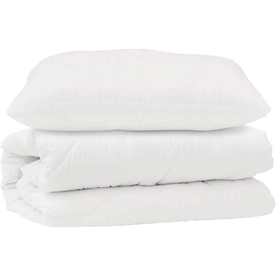 vidaXL Dekbed Set met kussen 2 st Wit Microfibre, foto 3