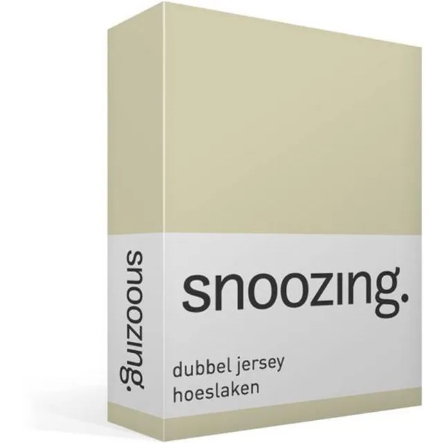 Snoozing Dubbel Jersey - Hoeslaken - Lits-jumeaux - 160x200/220 cm - Zand