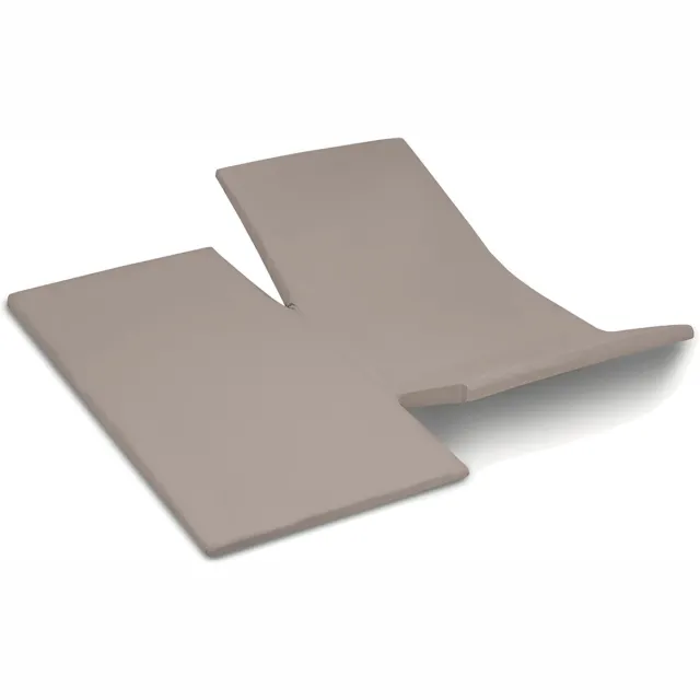 Cinderella Weekend - Topper hoeslaken met dubbel-split (tot 15 cm) - Katoen - 180x200 cm – Taupe