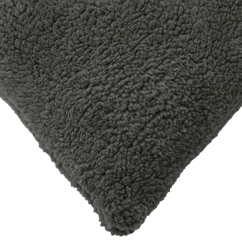vidaXL Kussensloop 2 st HEERLEN Donkergrijs 70 x 70 cm Bouclé, foto 4