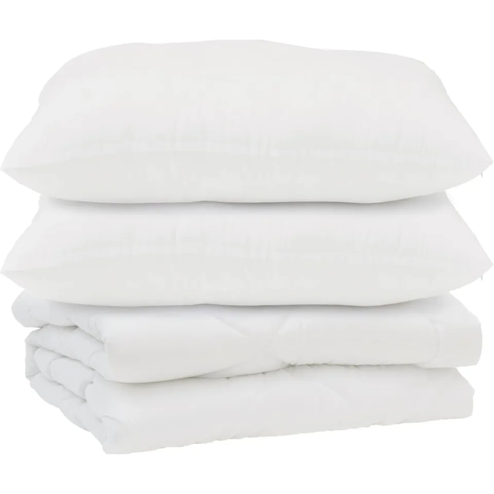 vidaXL Dekbed met kussen 3 st Wit Microfibre, foto 3