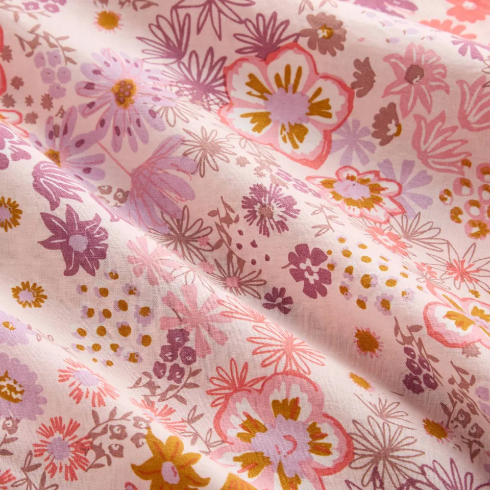 NOUS Living katoenen kussensloop met print roze, foto 6