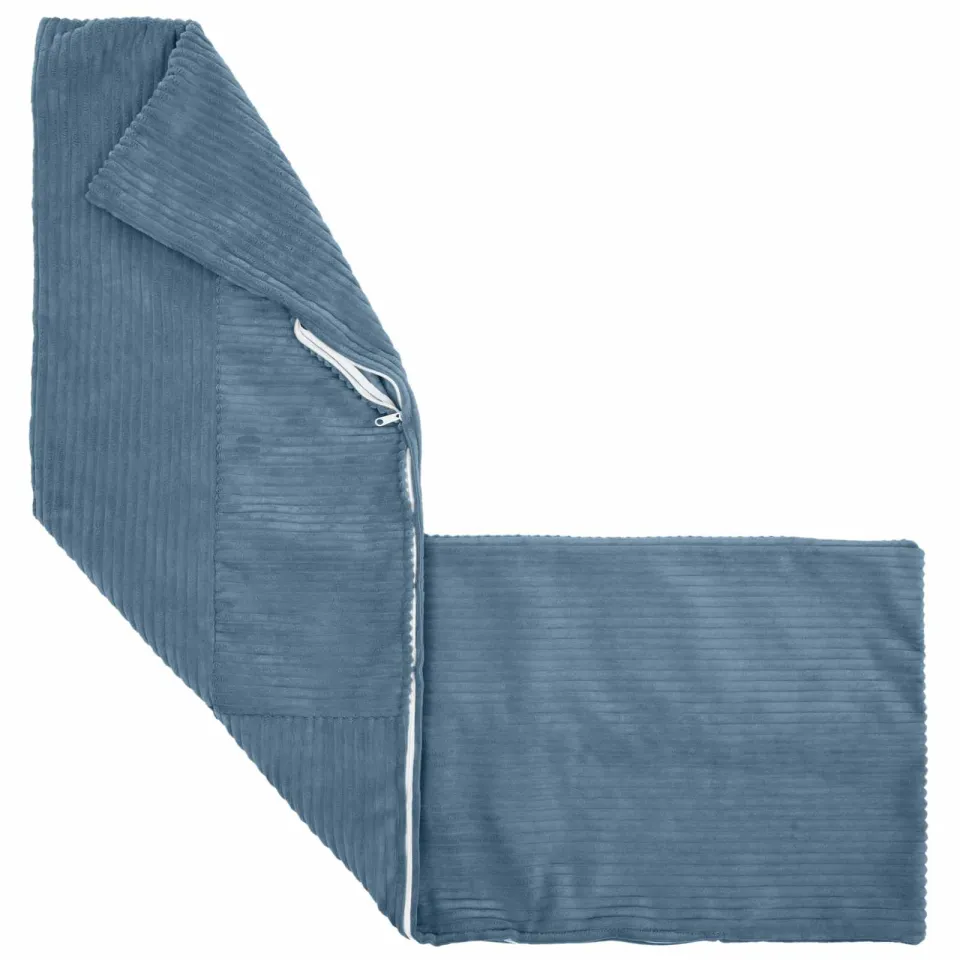 vidaXL Kussensloop 2 st ALMELO Blauw 40 x 145 cm corduroy, foto 4