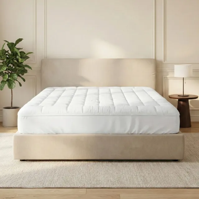 Dekbed-Discounter Sleeptime Wasbare Topper & Hoeslaken - Zacht en luchtig ligoppervlak - Geschikt voor de droger - Wit