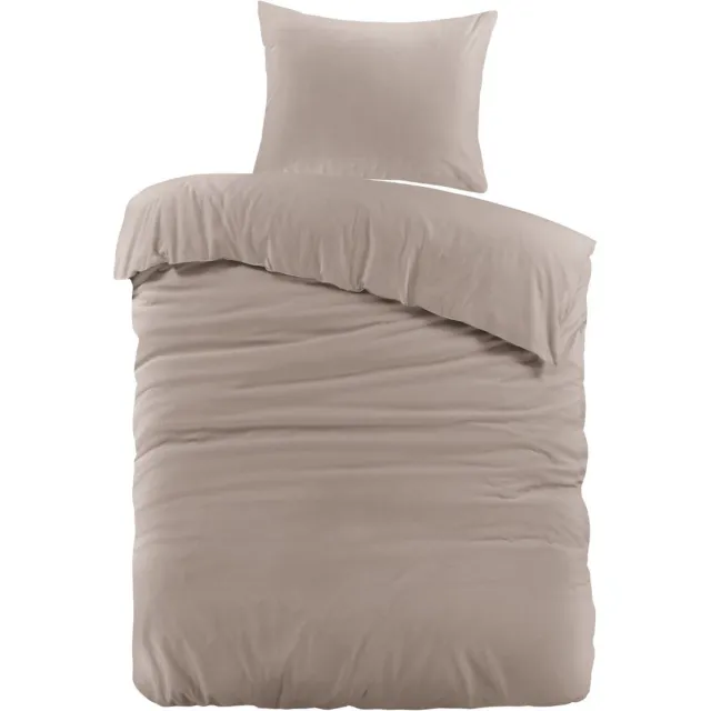 Day Dream Uni Katoen - Dekbedovertrek - Eenpersoons - 140 x 200/220 - Zand