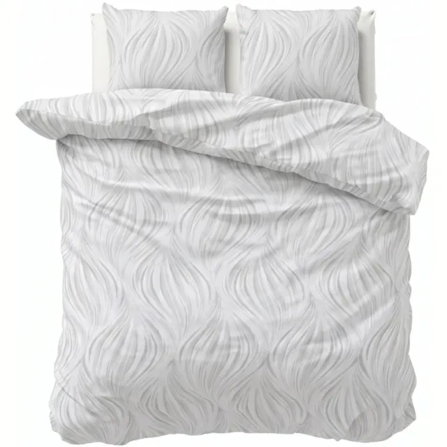 Dekbed-Discounter Presence Dekbedovertrek - Percale Katoen - Korte instopstrook - Wassen op 40 graden - Inclusief 1 kussensloop - Wave Whisper