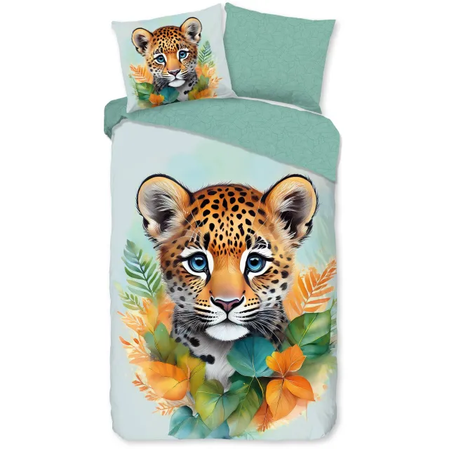 Good Morning dekbedovertrek boho tijger - Mint - 100% Katoen renforce