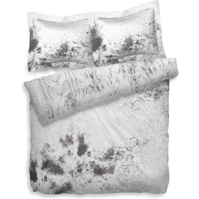 Heckettlane Heckett & Lane Felipe - Dekbedovertrek - Lits-jumeaux - 260x200/220 cm + 2 kussenslopen 60x70 cm - Glacier Grey